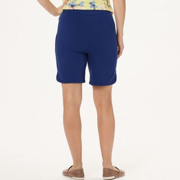 Denim & Co French Terry Pull-On Shorts 8" Inseam - Picture 2 of 3